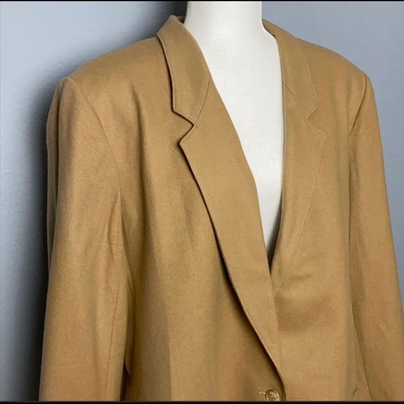 Vintage Koret Career Wool Tan Blazer - Picture 2 of 4